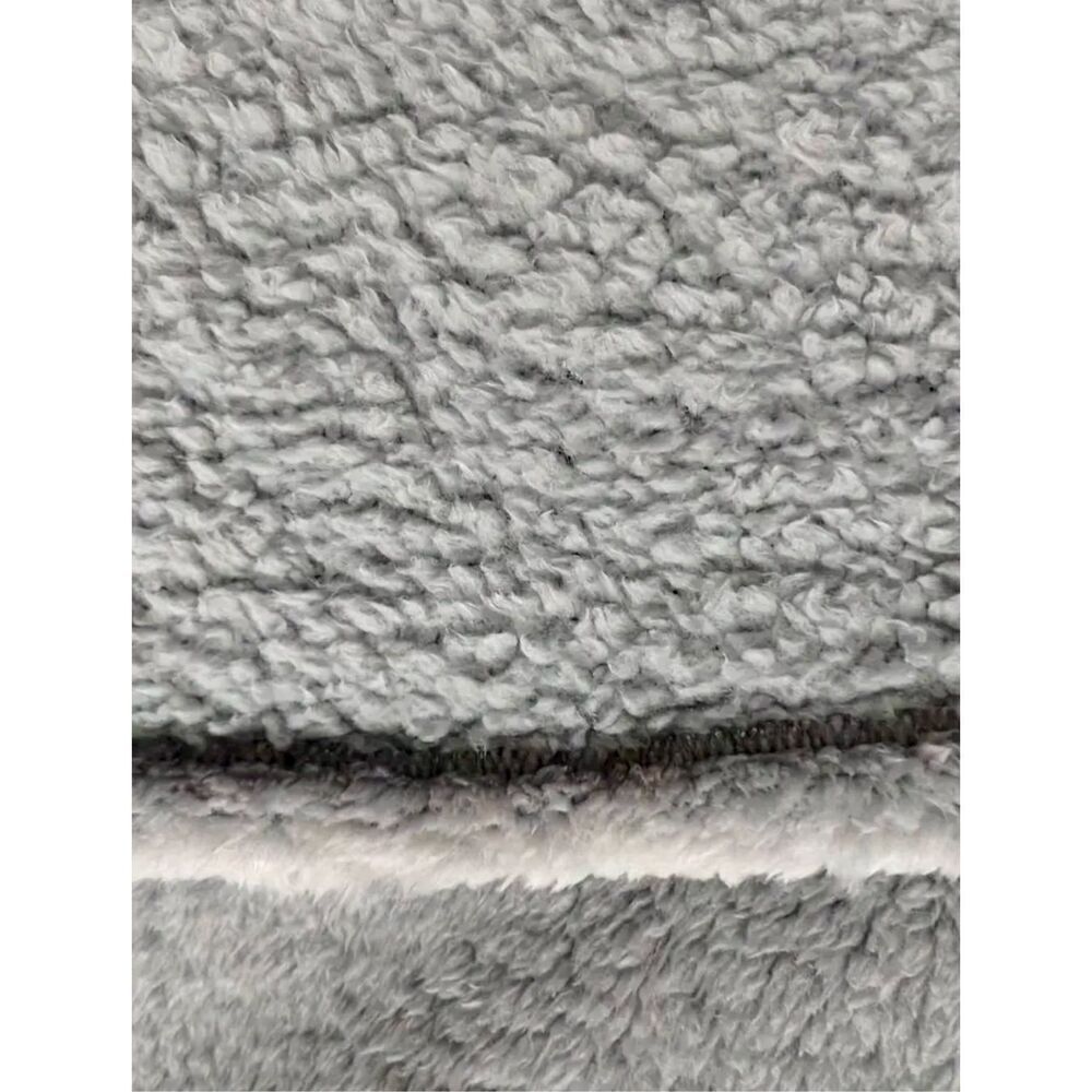 NWT Gorgeous XXL Grey Super Soft & Cozy Sherpa Teddy Pullover Sweatshirt - Picture 4 of 11